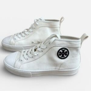 Tory Burch Nola High Top Canvas Sneakers